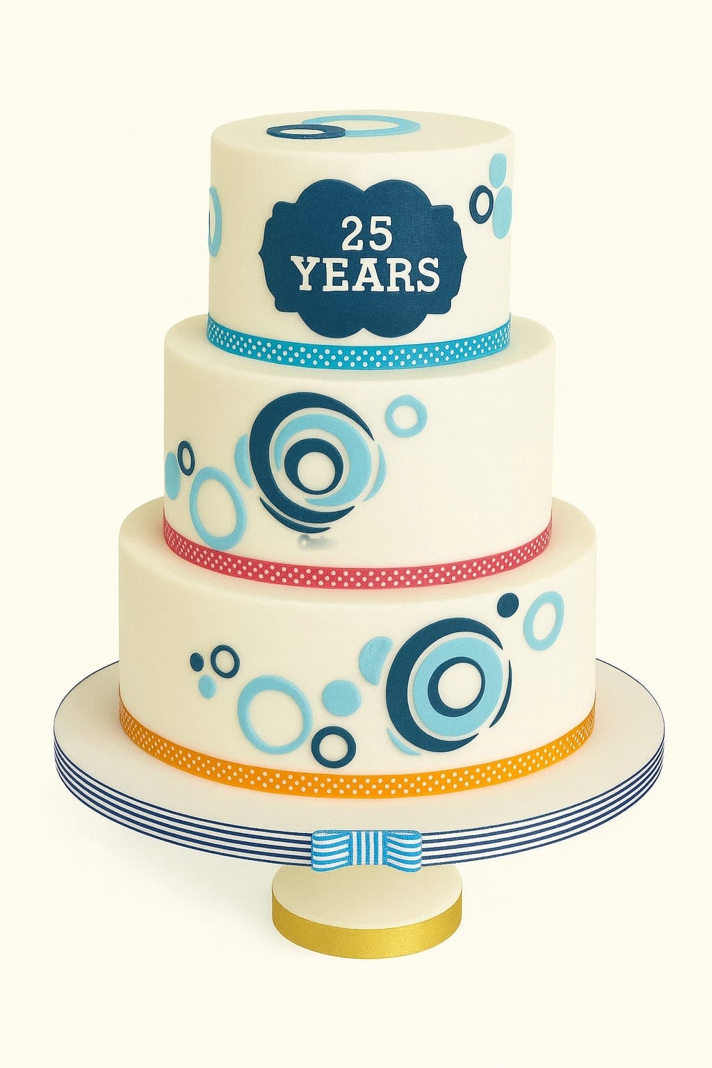 25 Years Silver Jubilee Cake