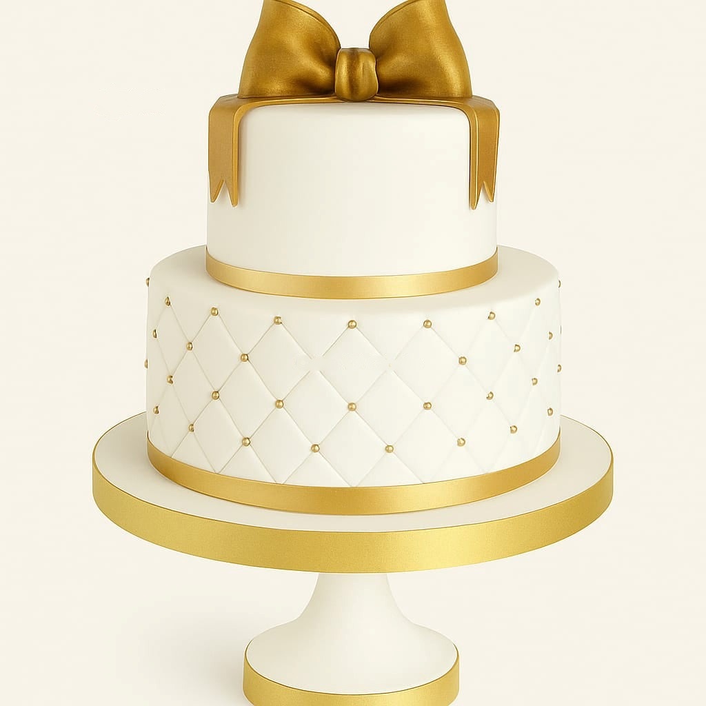 Golden Bow Luxury Cake