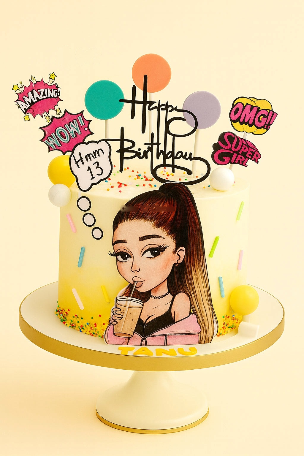 Pop Art Girl Cake