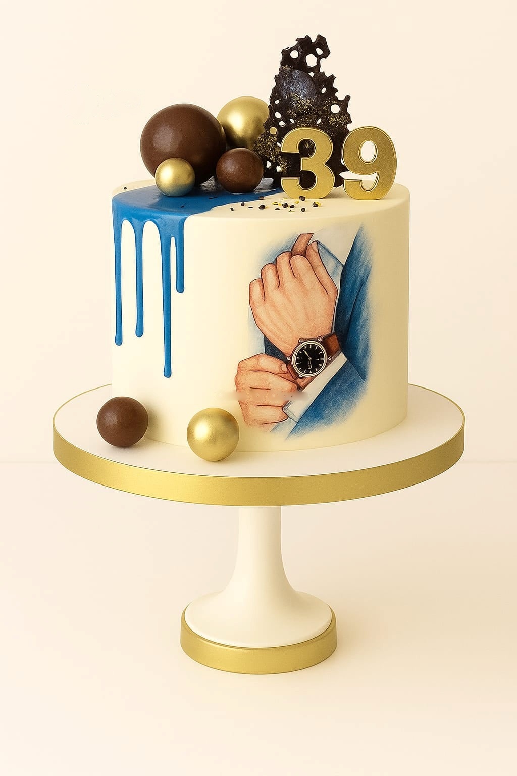 Elegant Watch Birthday Cake
