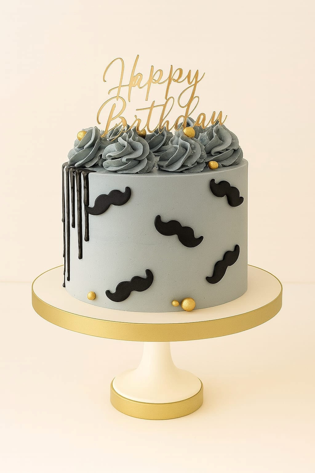 Gentleman Mustache Cake