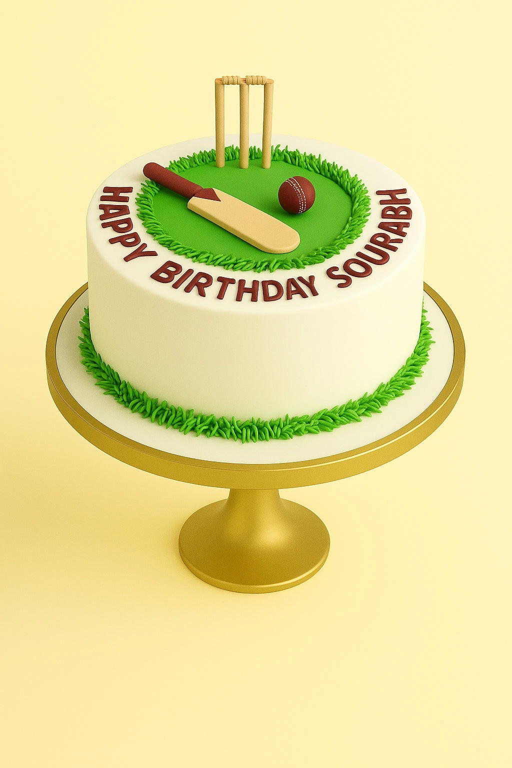 Classic Cricket Pitch Cake