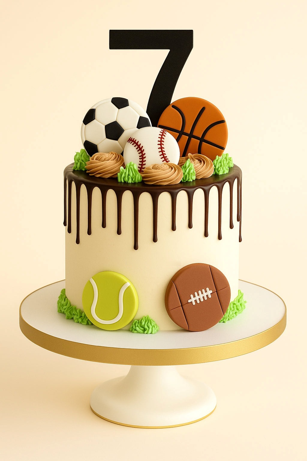 Sports Ball Drip Cake
