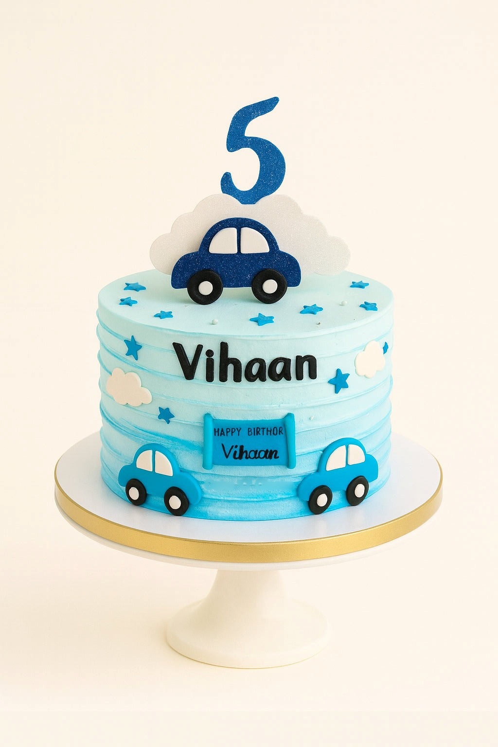 Blue Car Birthday Cake