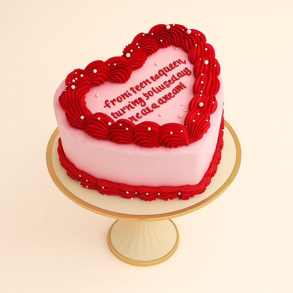 Heart Shape Birthday Cake