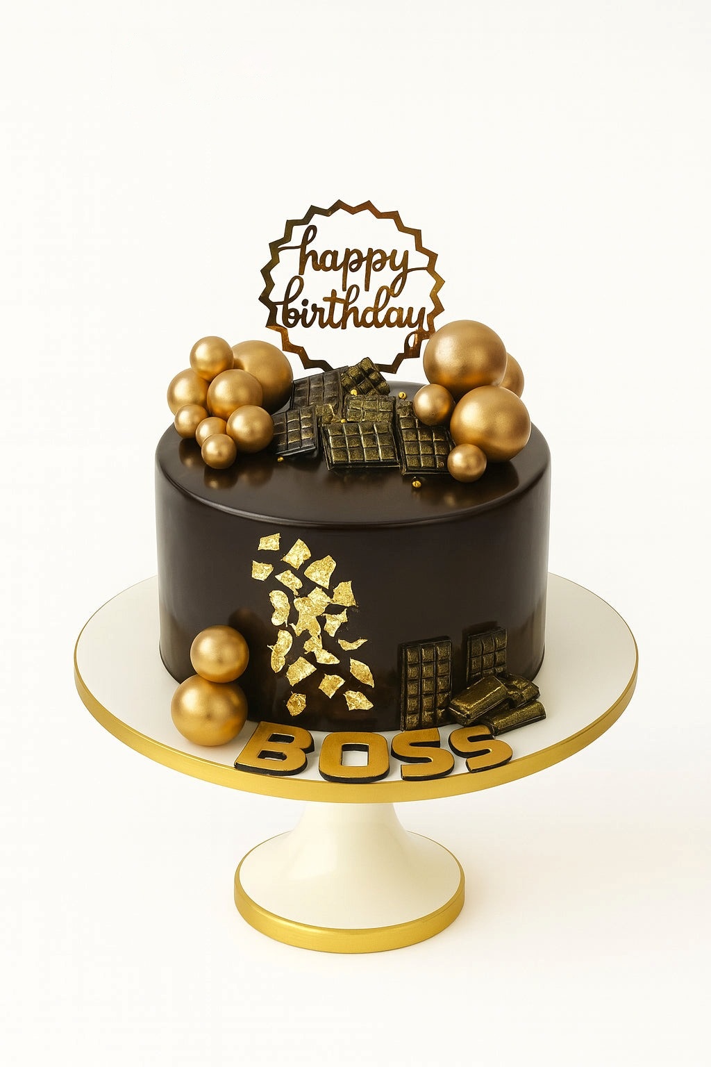 Golden Boss Chocolate Cake