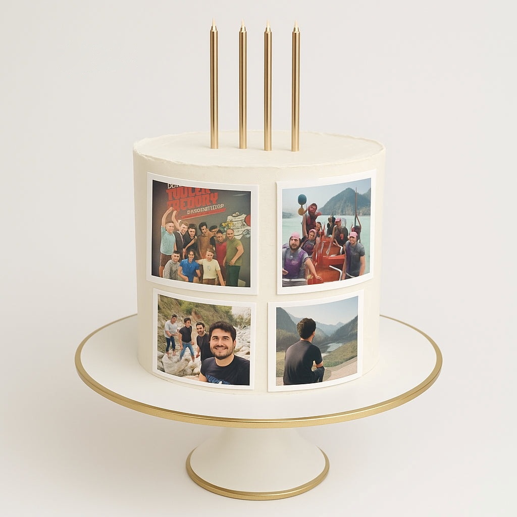 Collage Photo Birthday Cake