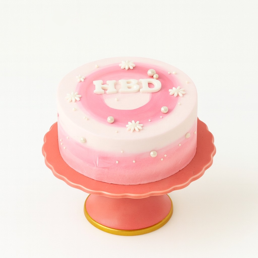 Pink Ombre Birthday Cake
