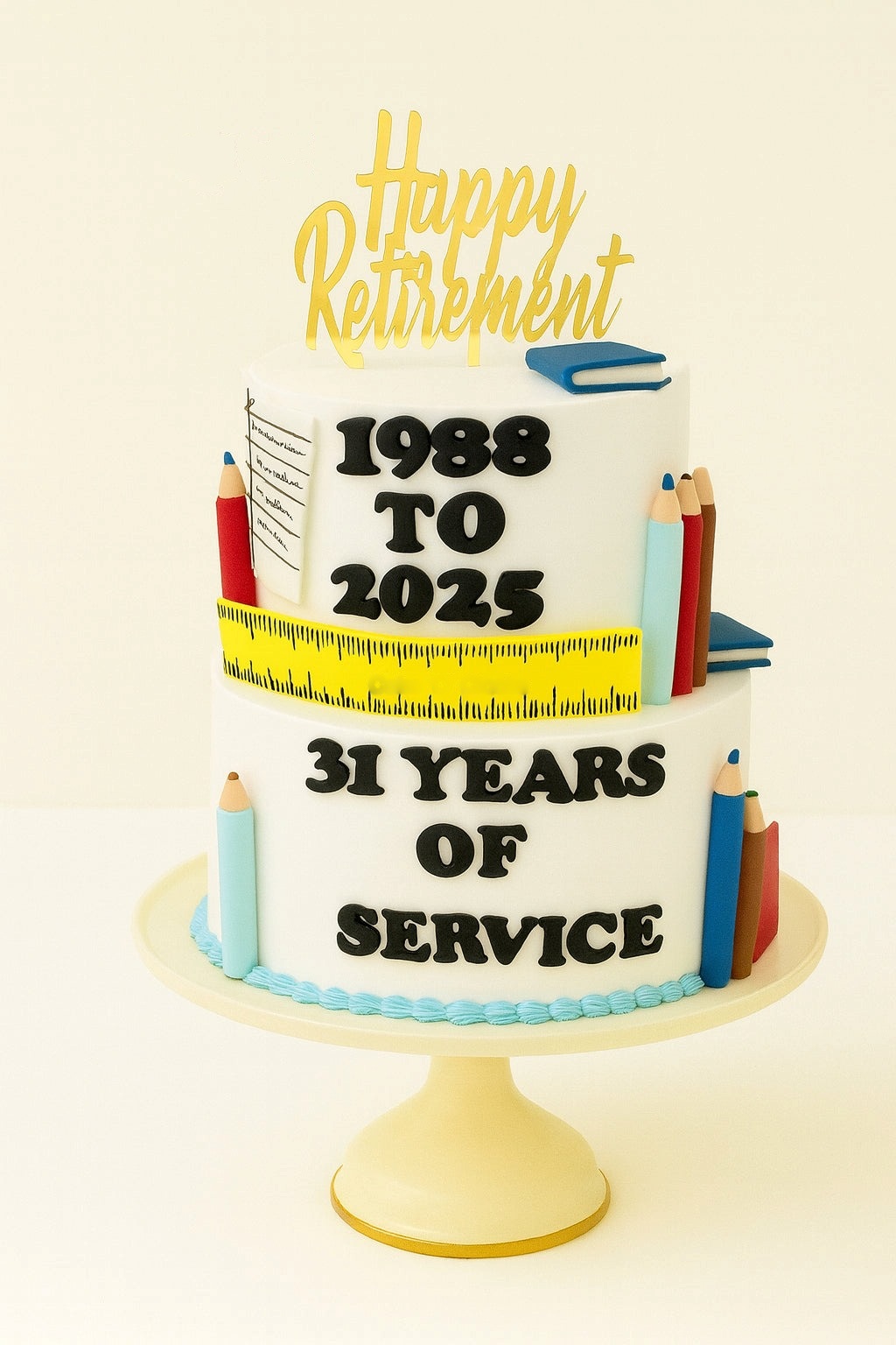 31 Years of Service Retirement Cake