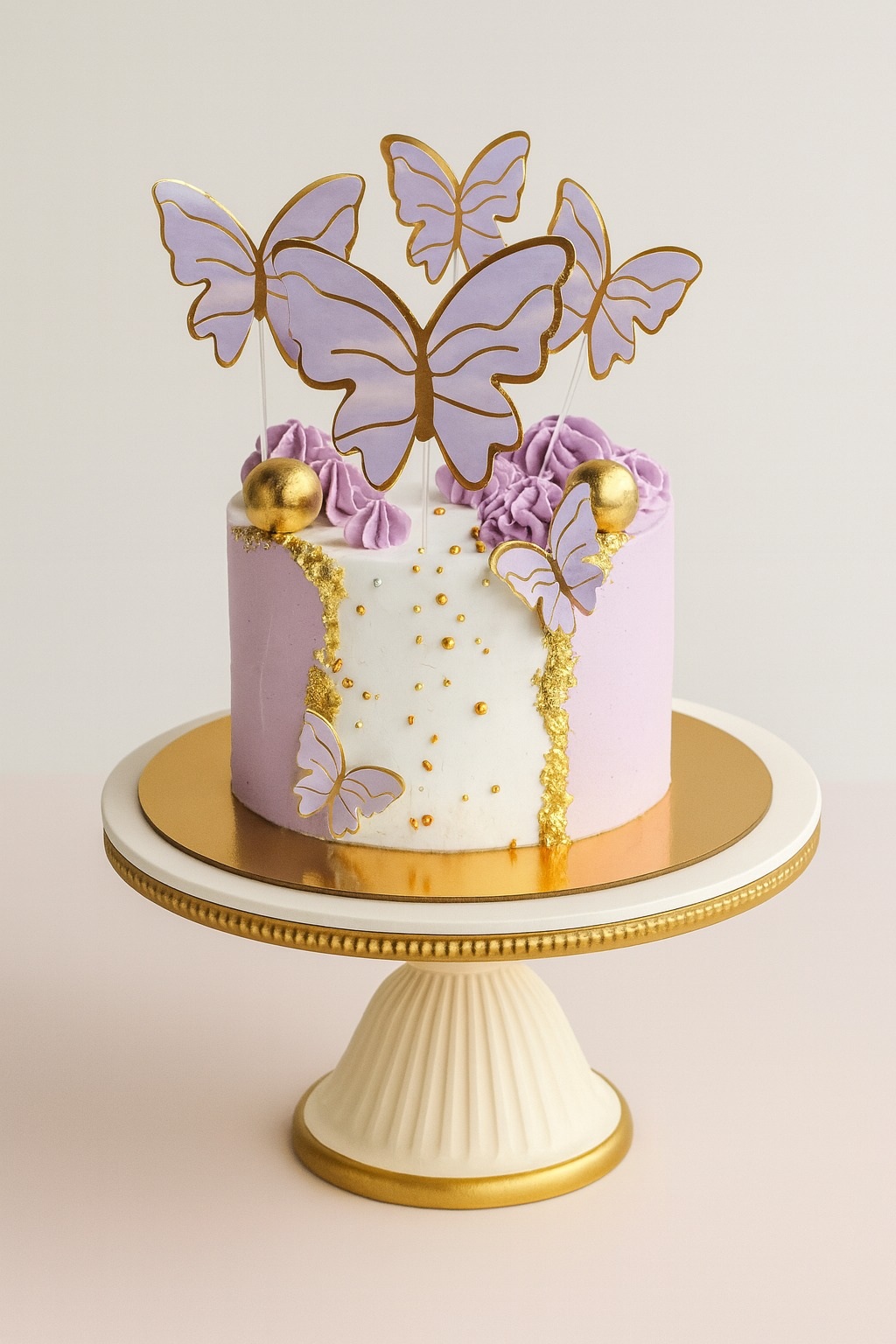 Purple Butterfly Glam Cake
