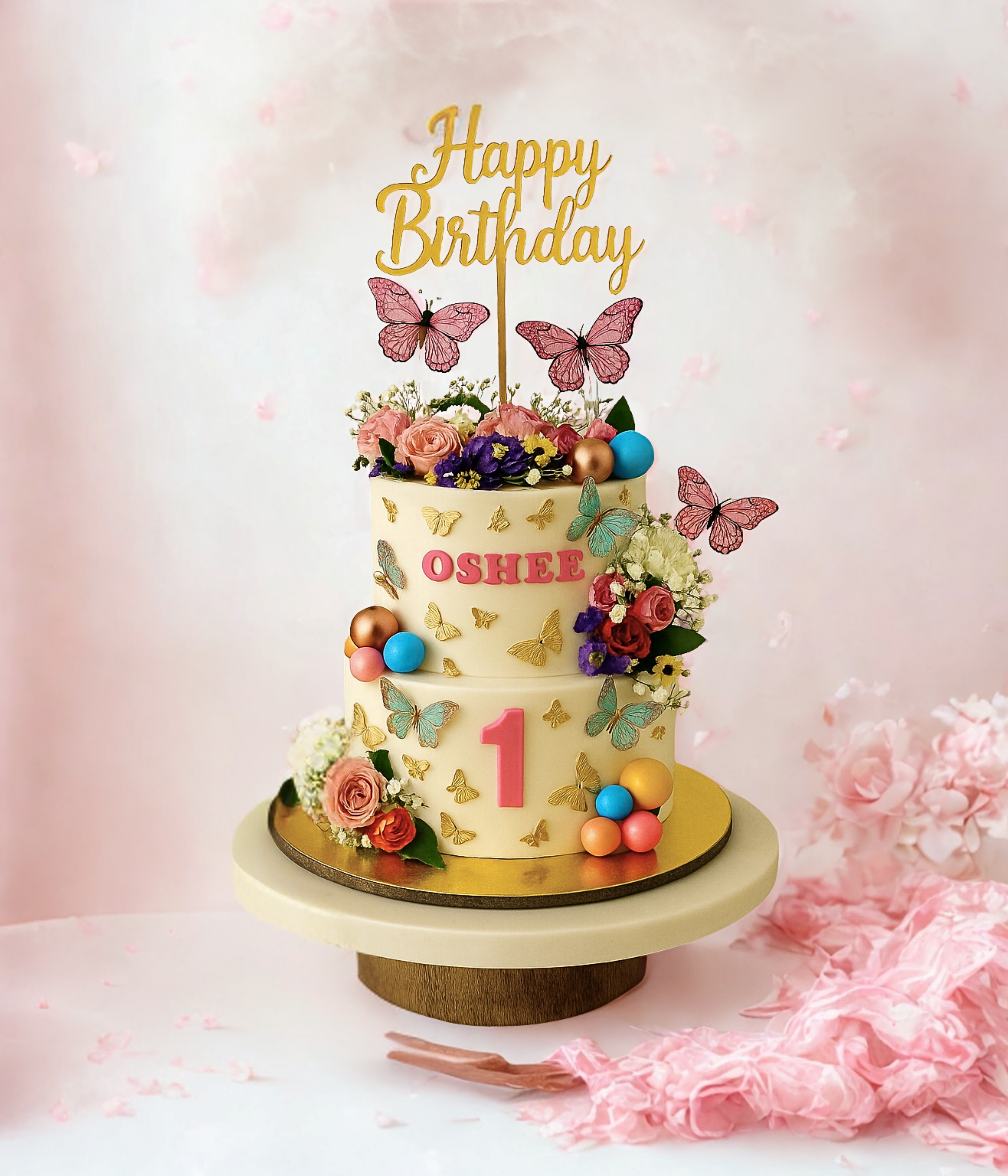 Butterfly Pearl Fantasy Cake