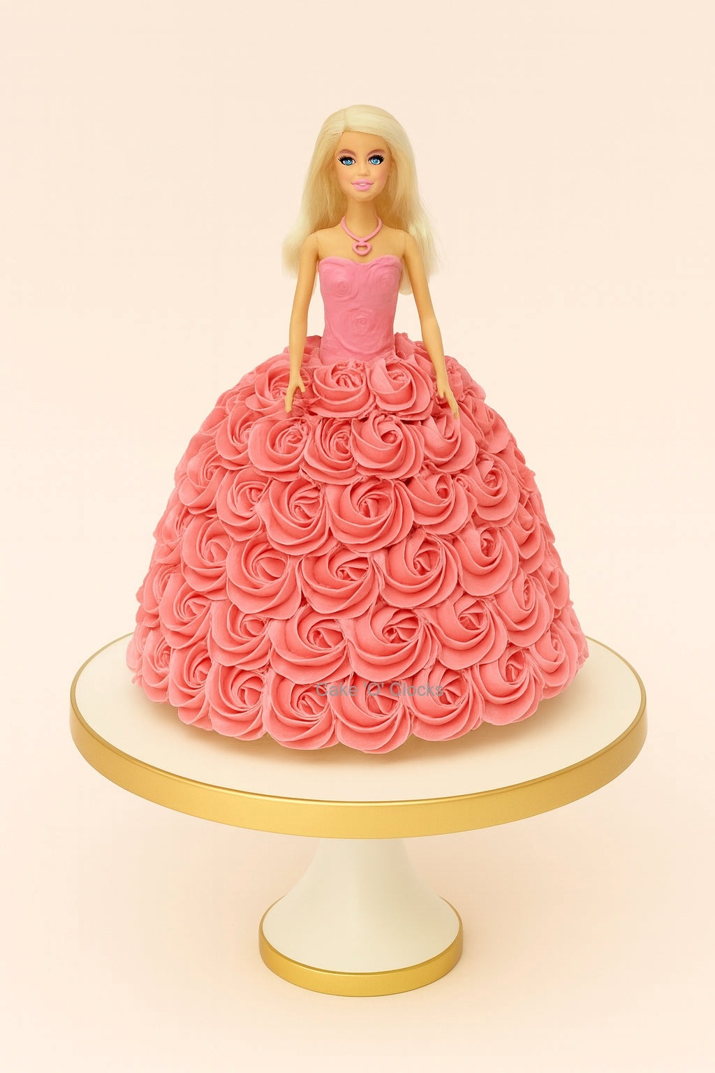 Rosette Barbie Doll Cake