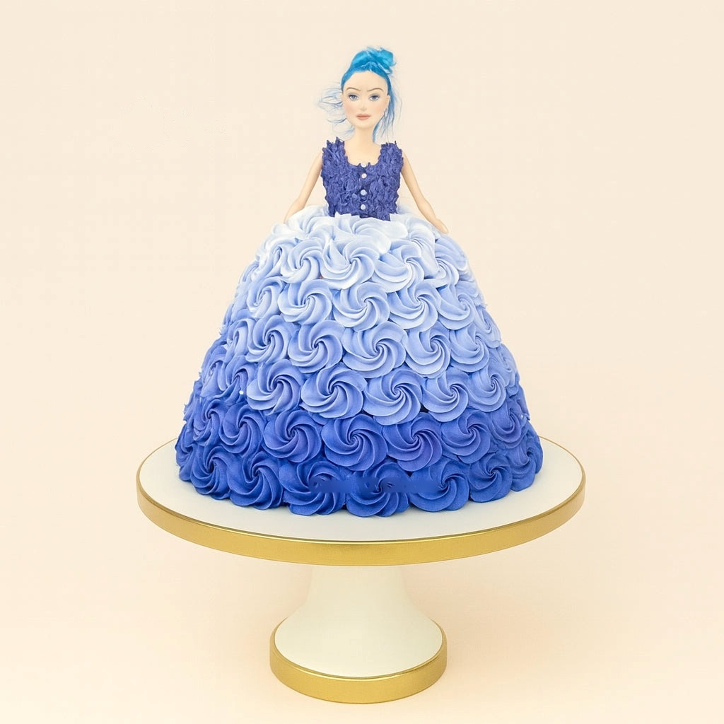 Purple Ombre Doll Cake