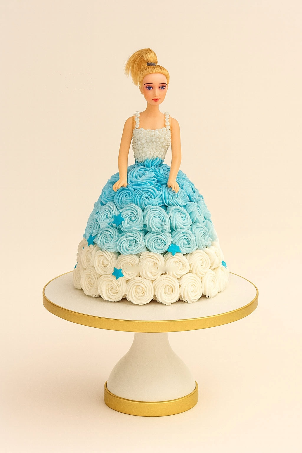 Blue Star Doll Cake