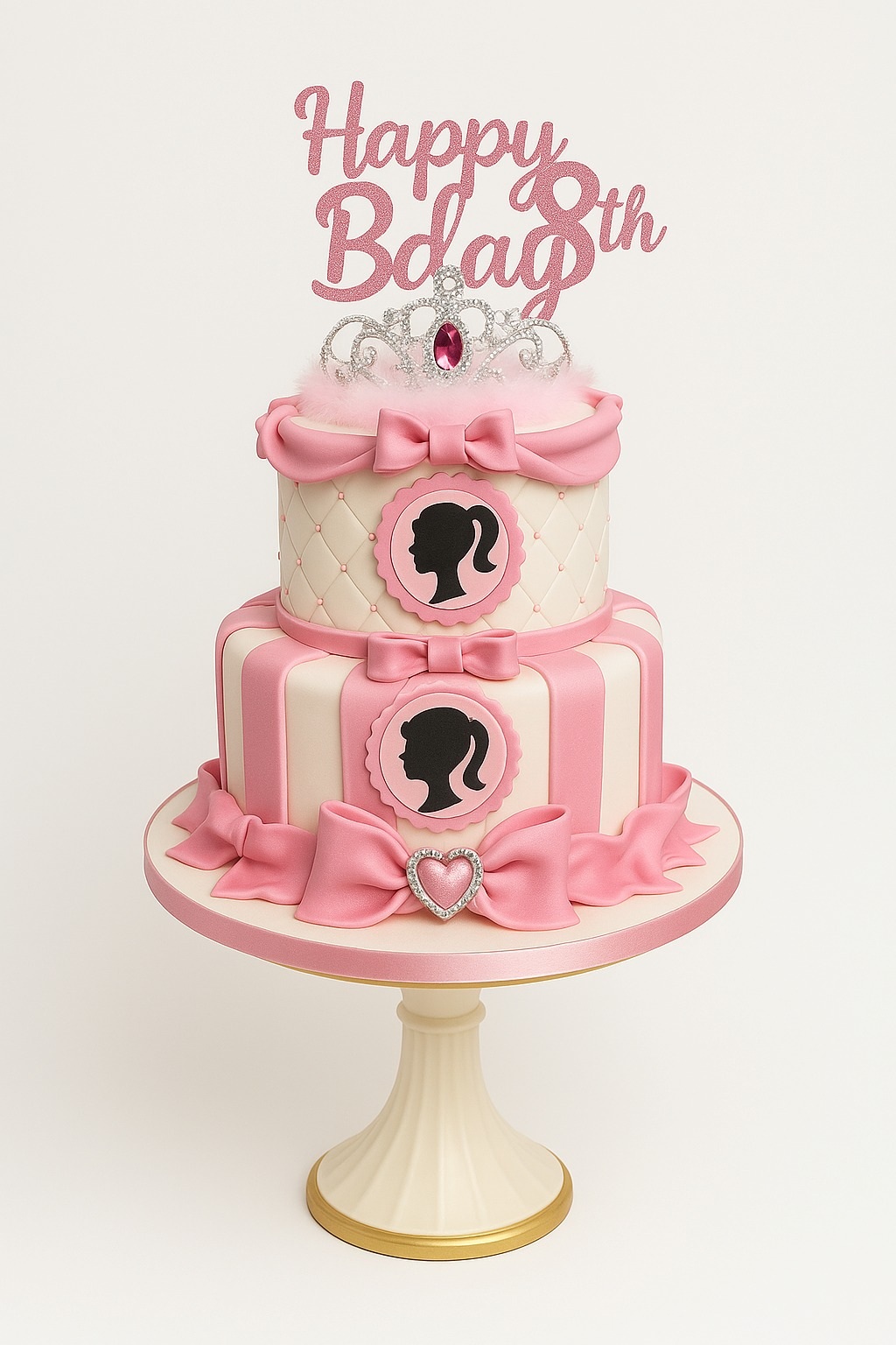 Barbie Tiara Bow Cake