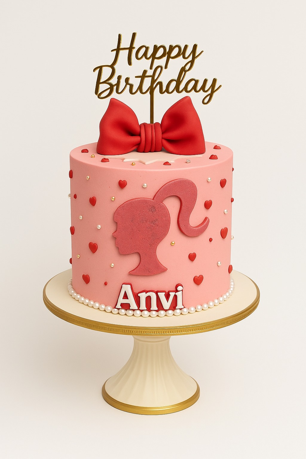 Barbie Bow Birthday Cake