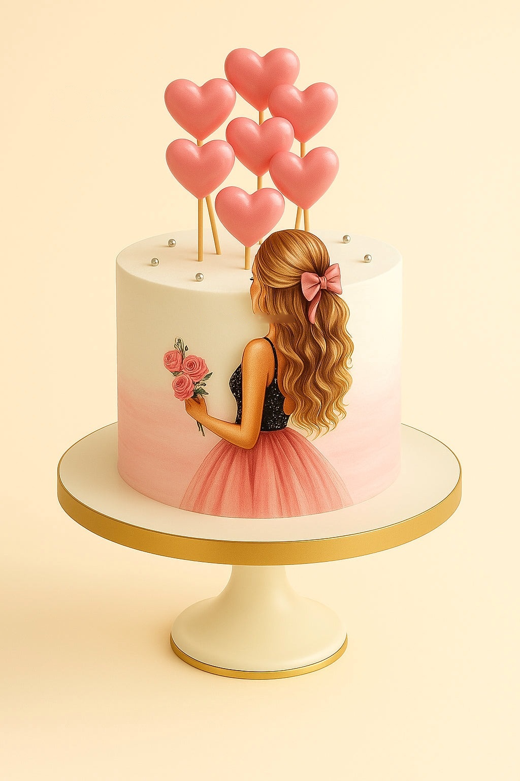 Heart Girl Cake