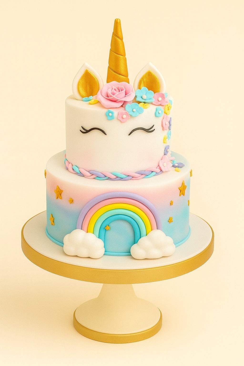 Enchanted Unicorn Rainbow Cake