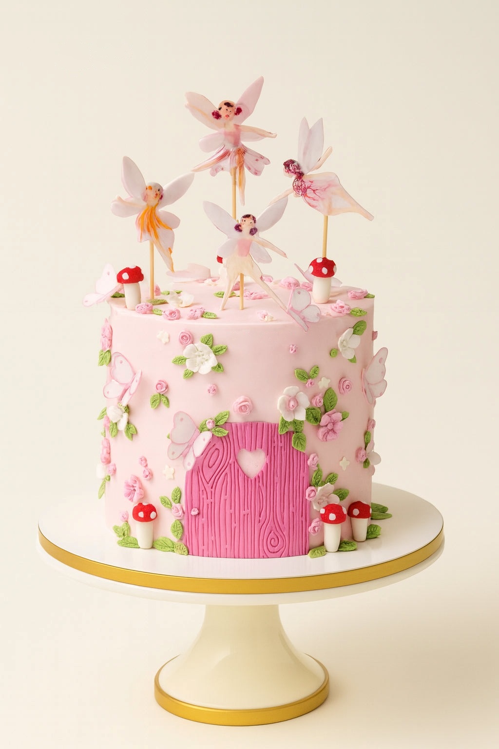 Pink Fairy House Cake