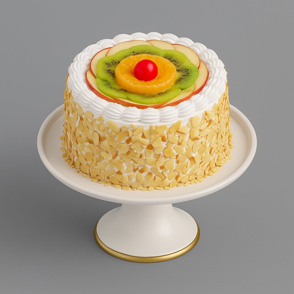 Almond Fruit Fantasy Cake