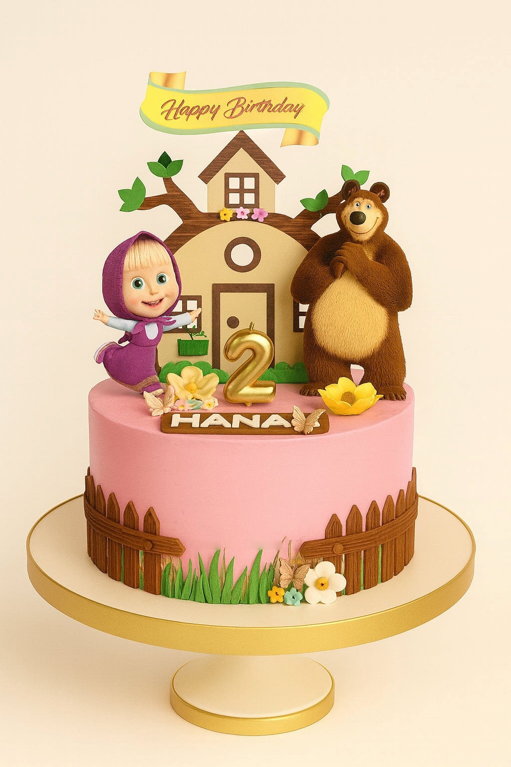 Pink Blossom Masha Cake