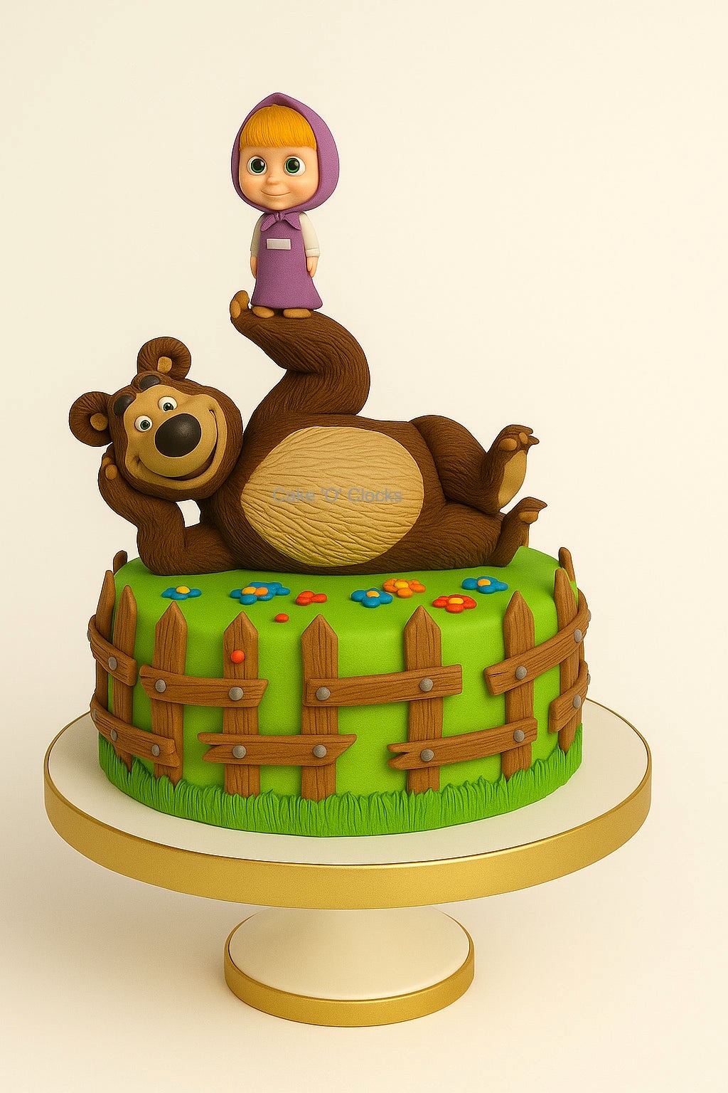 Bear & Masha Balancing Fun Cake