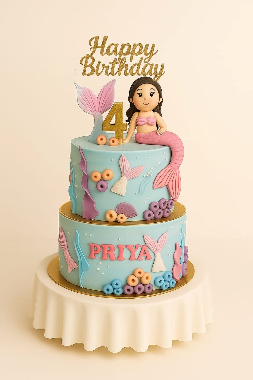 Little Mermaid Birthday Cake