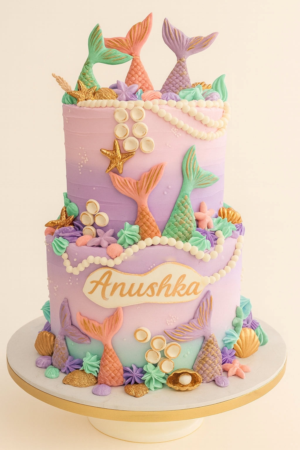 Royal Mermaid Treasure Cake