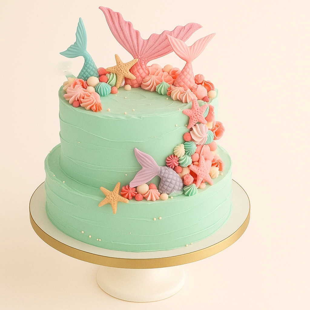 Coral Reef Mermaid Cake