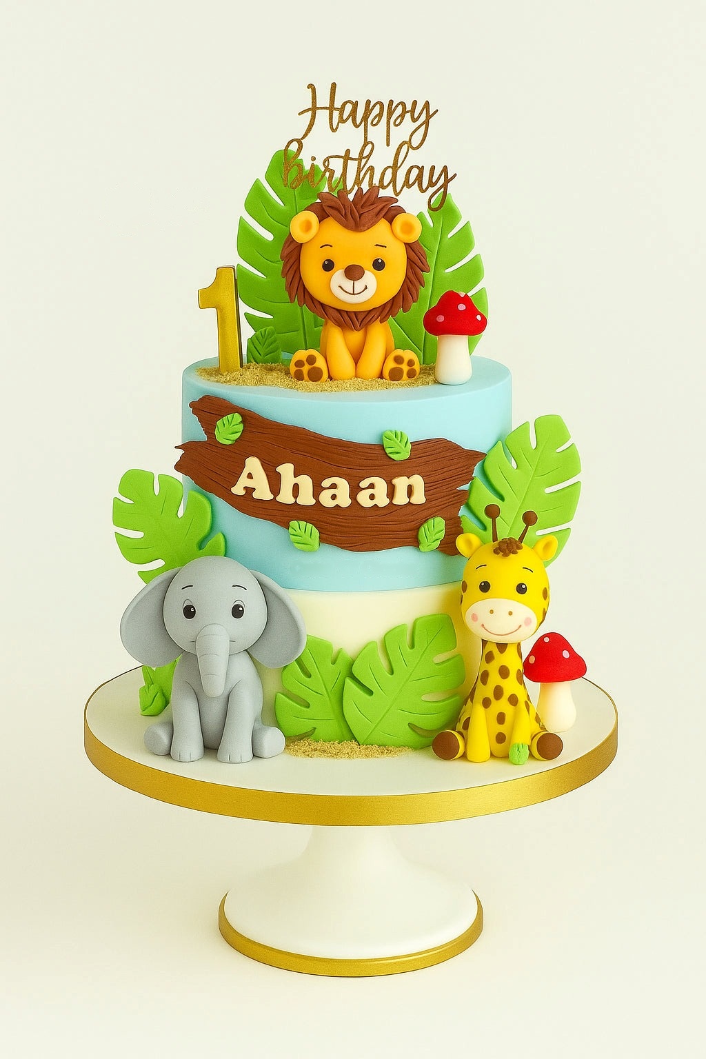 Cute Jungle Lion Cake