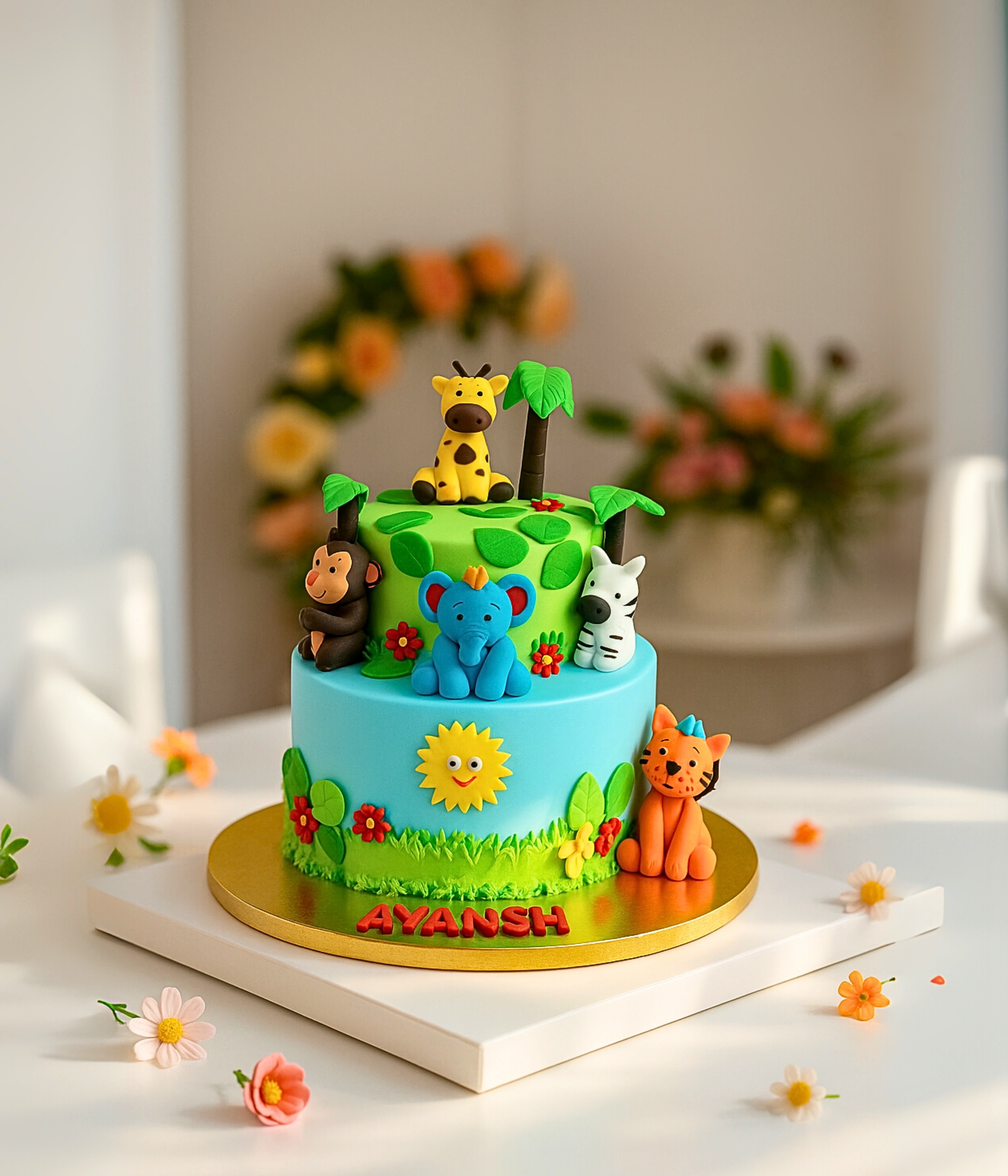 Jungle Safari Kids Cake