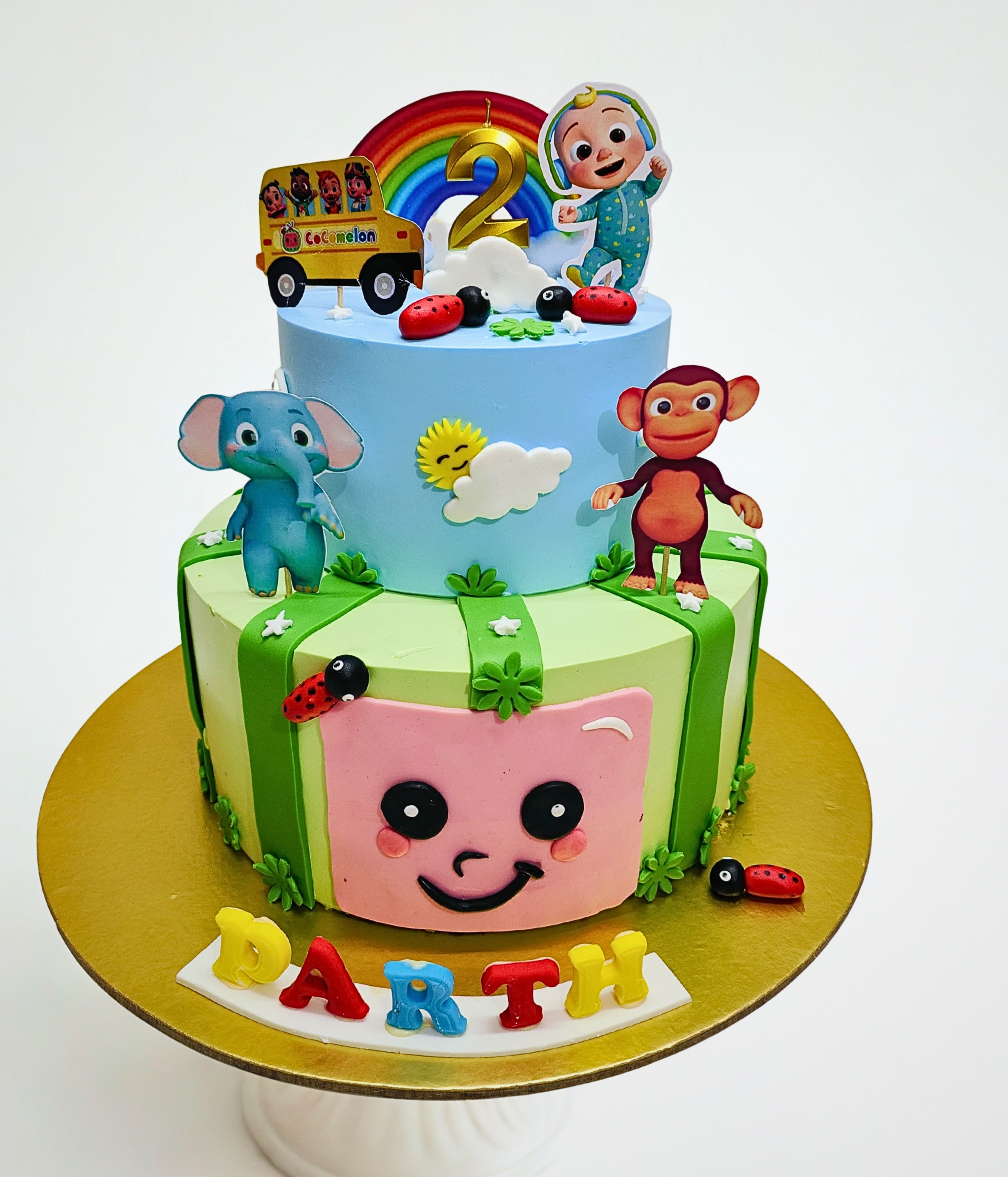 Colourful Cocomelon Celebration Cake