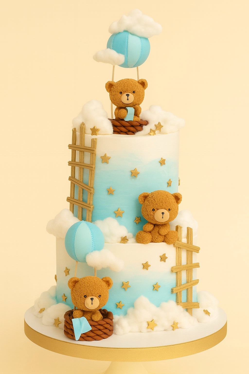 Hot Air Balloon Teddy Bear Cake