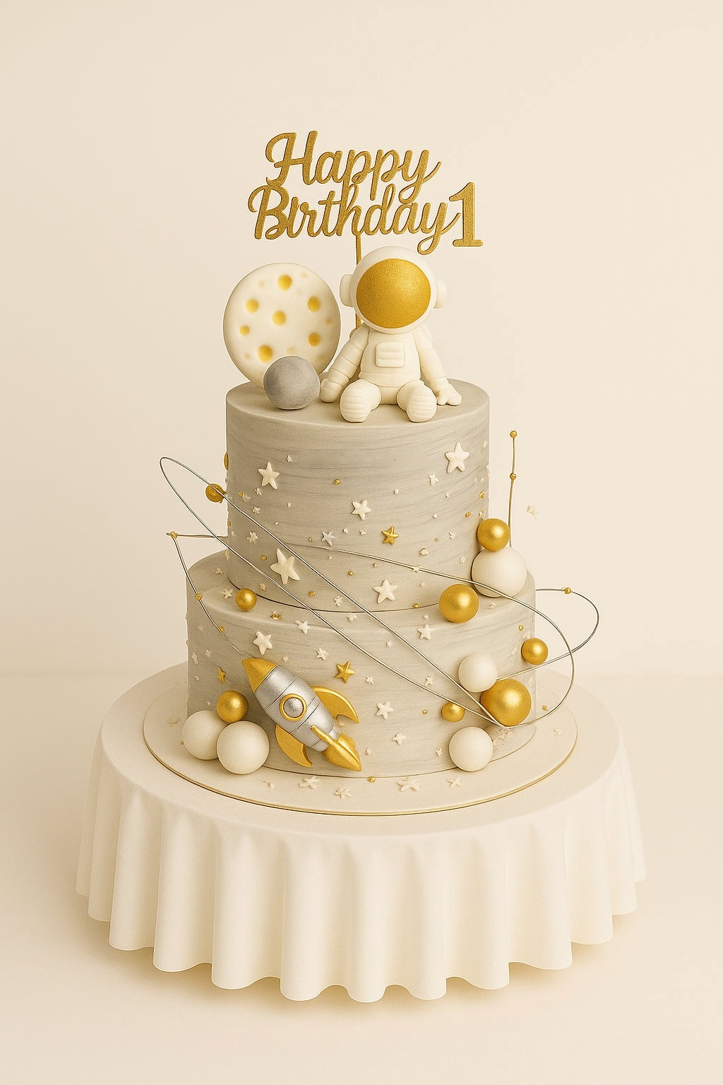 Space Theme Astronaut Cake