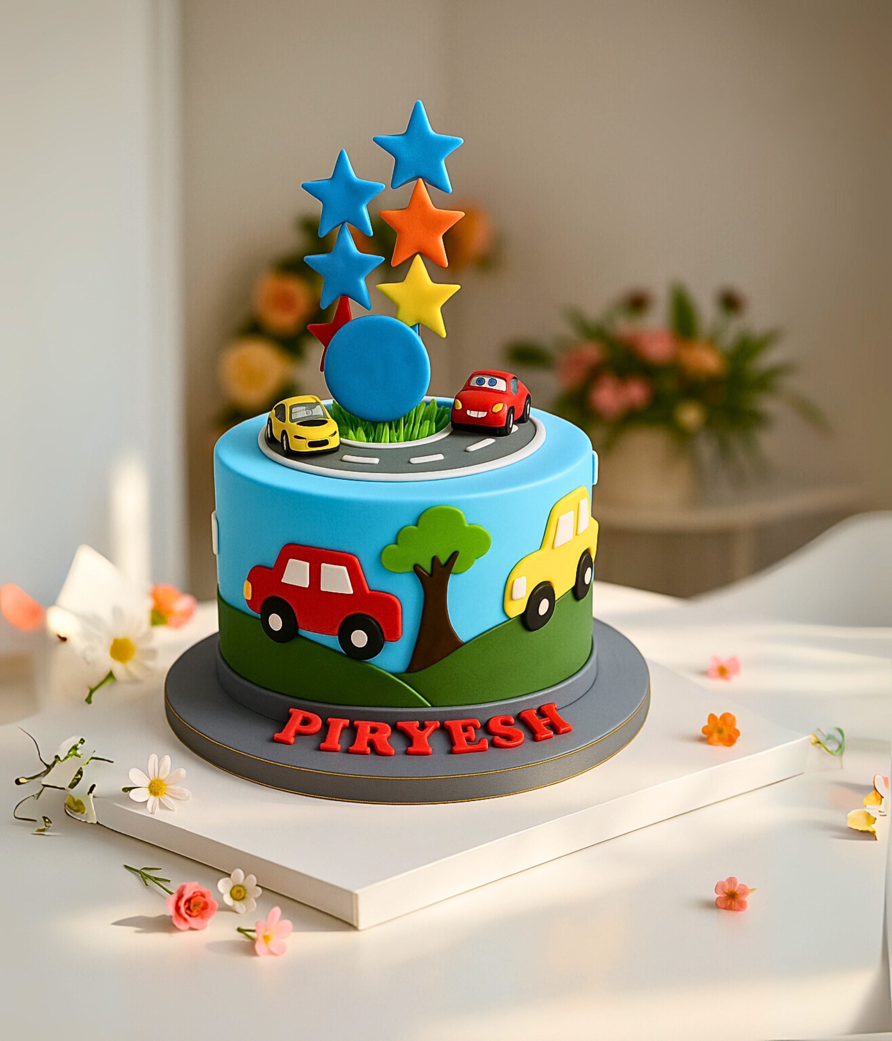Race Track Birthday Cake