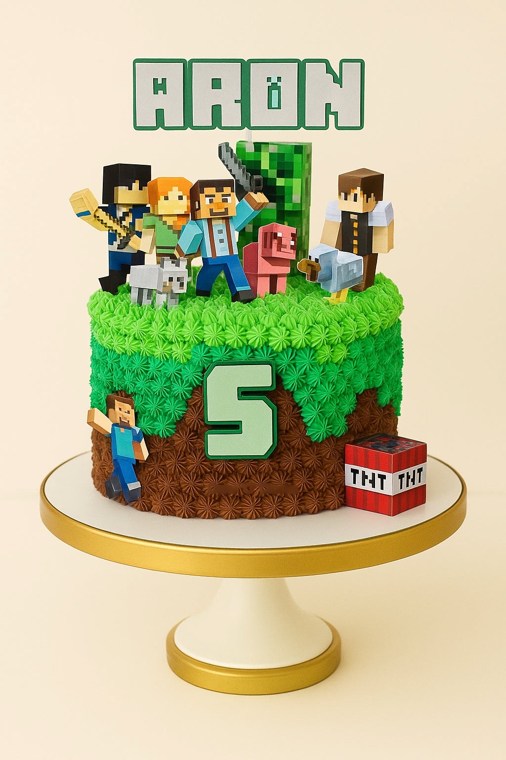 Minecraft Adventure Scene Cake