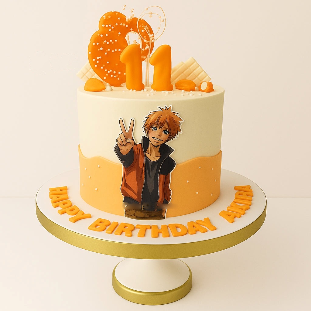 Anime Character Birthday Cake (Ichigo Inspired)