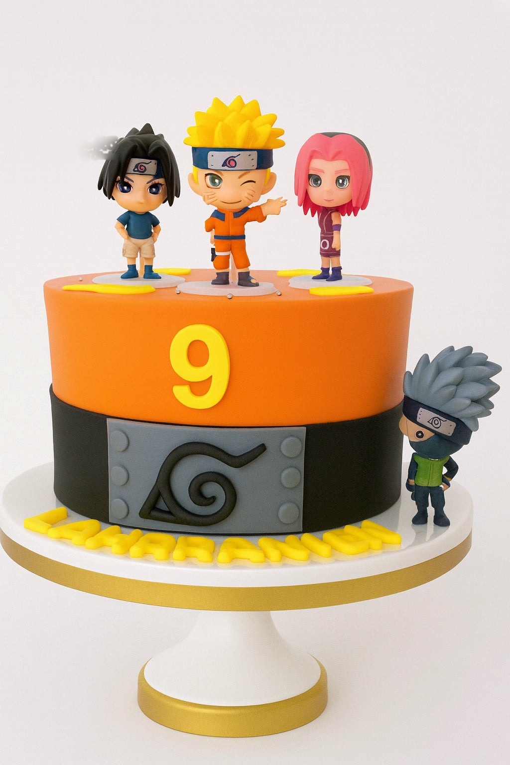Naruto Team 7 Birthday Cake