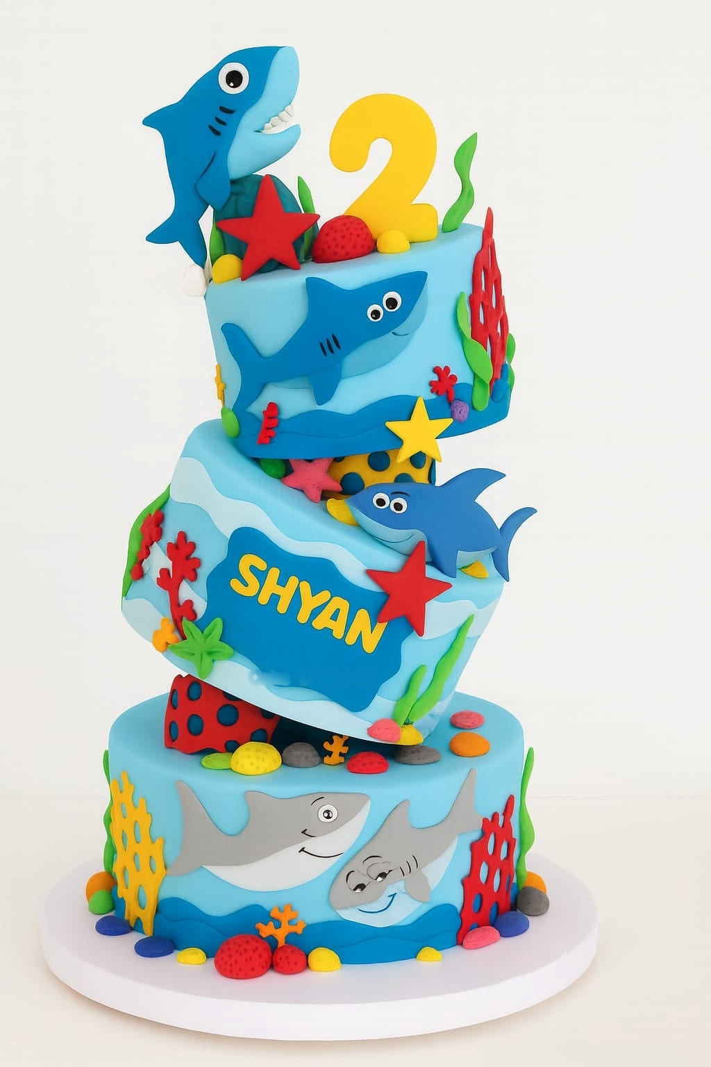 Baby Shark Luxury Anti-Gravity Cake