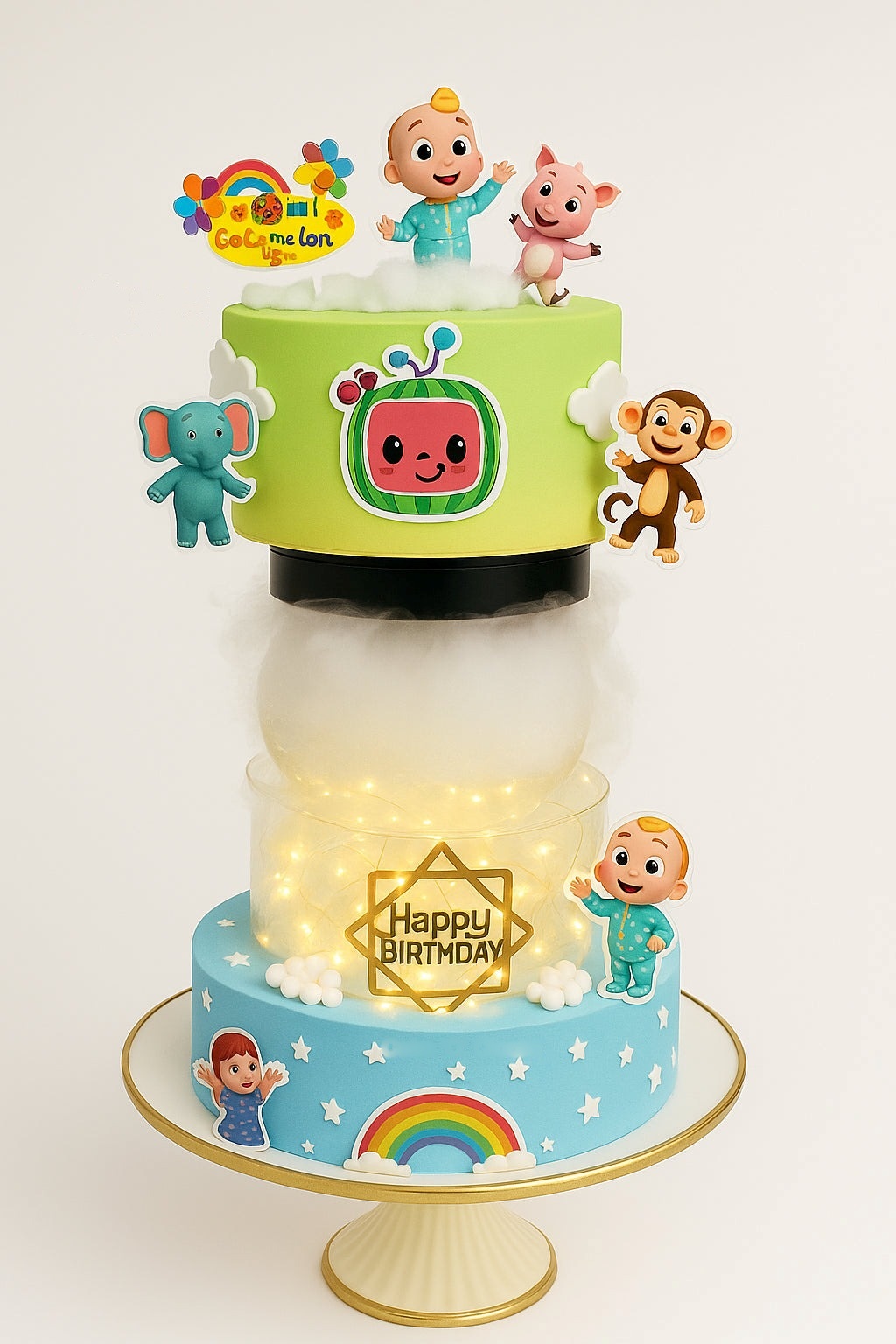 Cocomelon Foggy Theme Cake