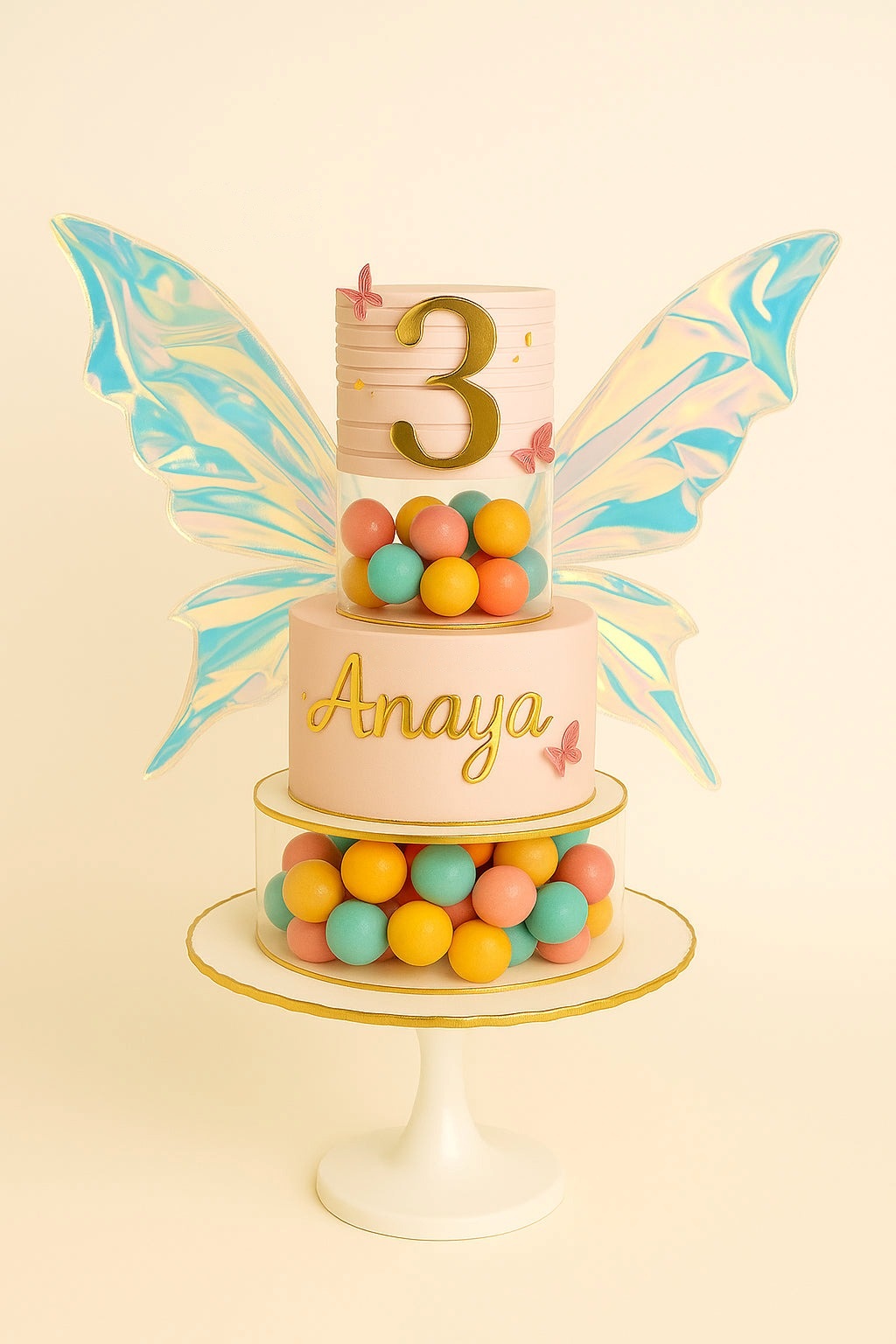 Butterfly Pastel Birthday Cake