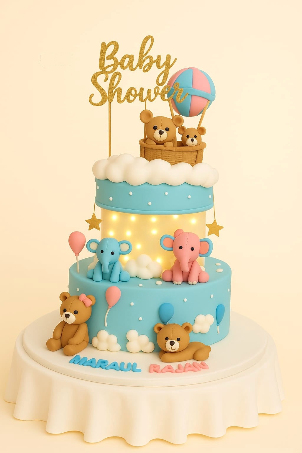 Teddy Bear Baby Shower Cake