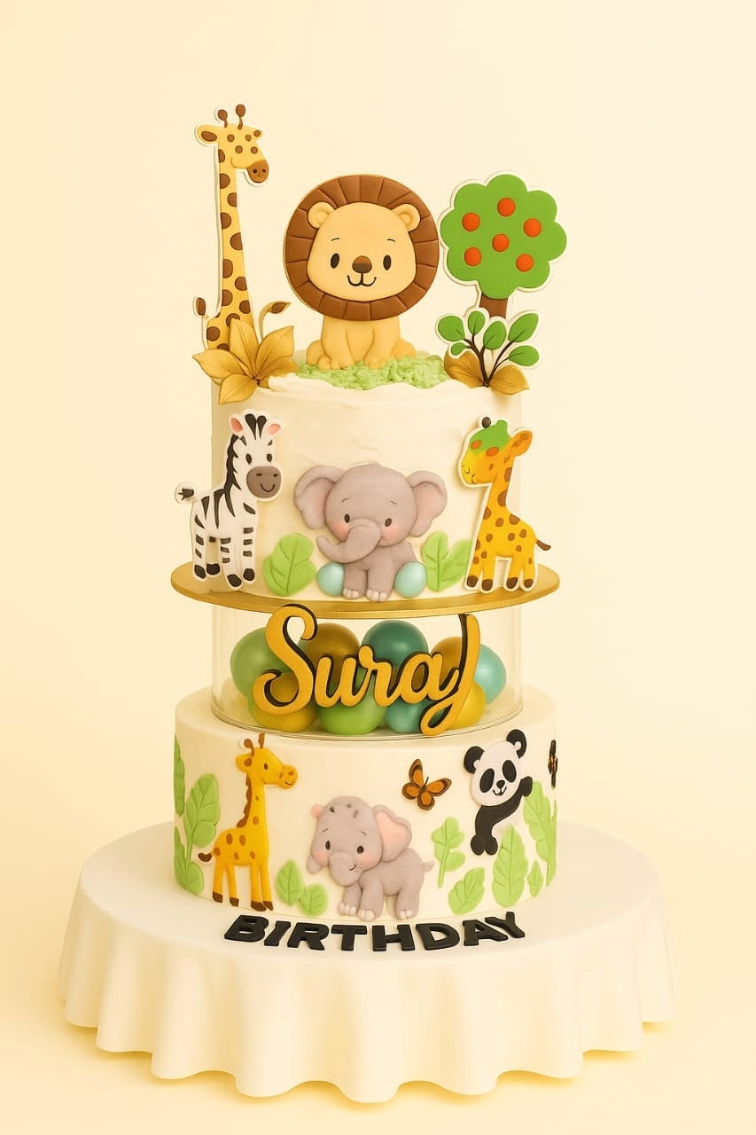 Jungle Safari Animal Cake