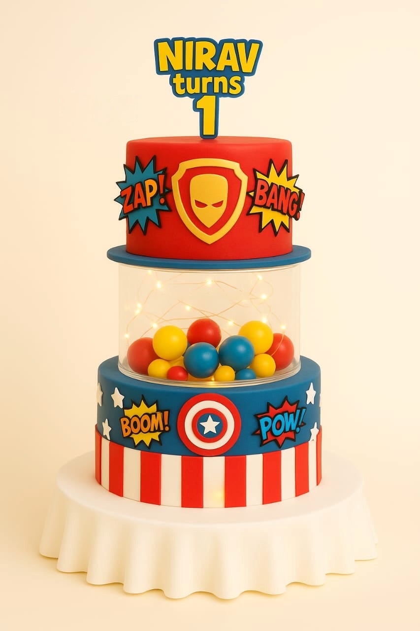 Superhero Comic Cake