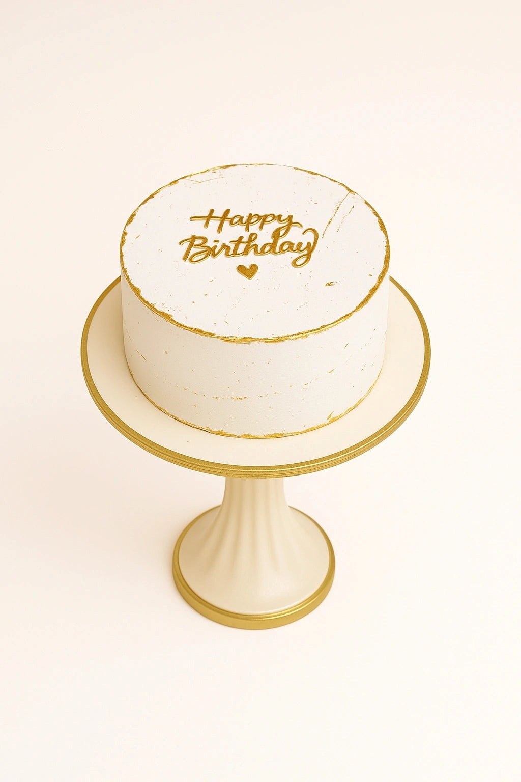 Minimalist Gold Birthday Bento Mini Cake