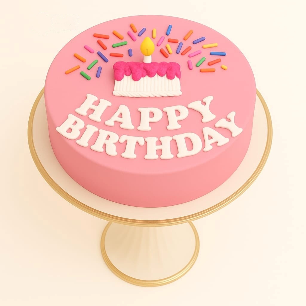 Pink Sprinkle Birthday Bento Mini Cake