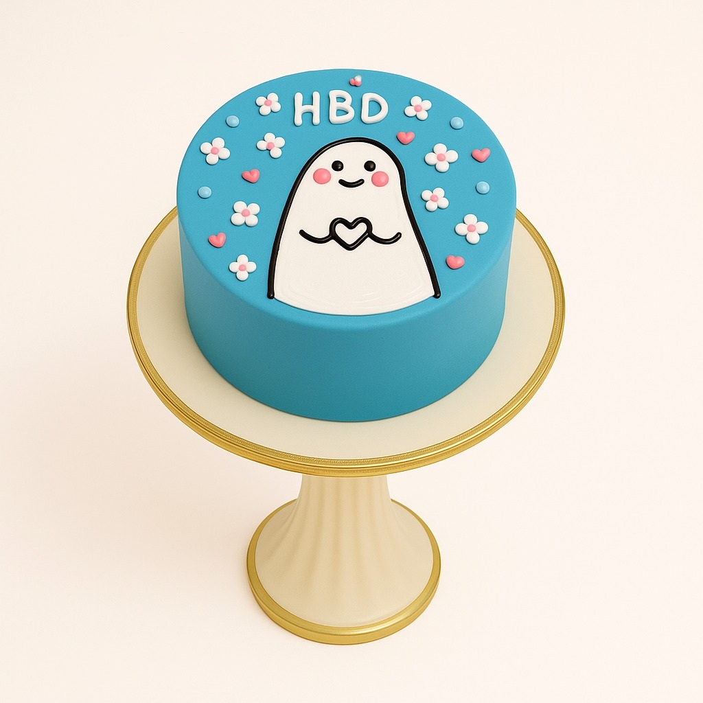 Cute Ghost Birthday Bento Mini Cake