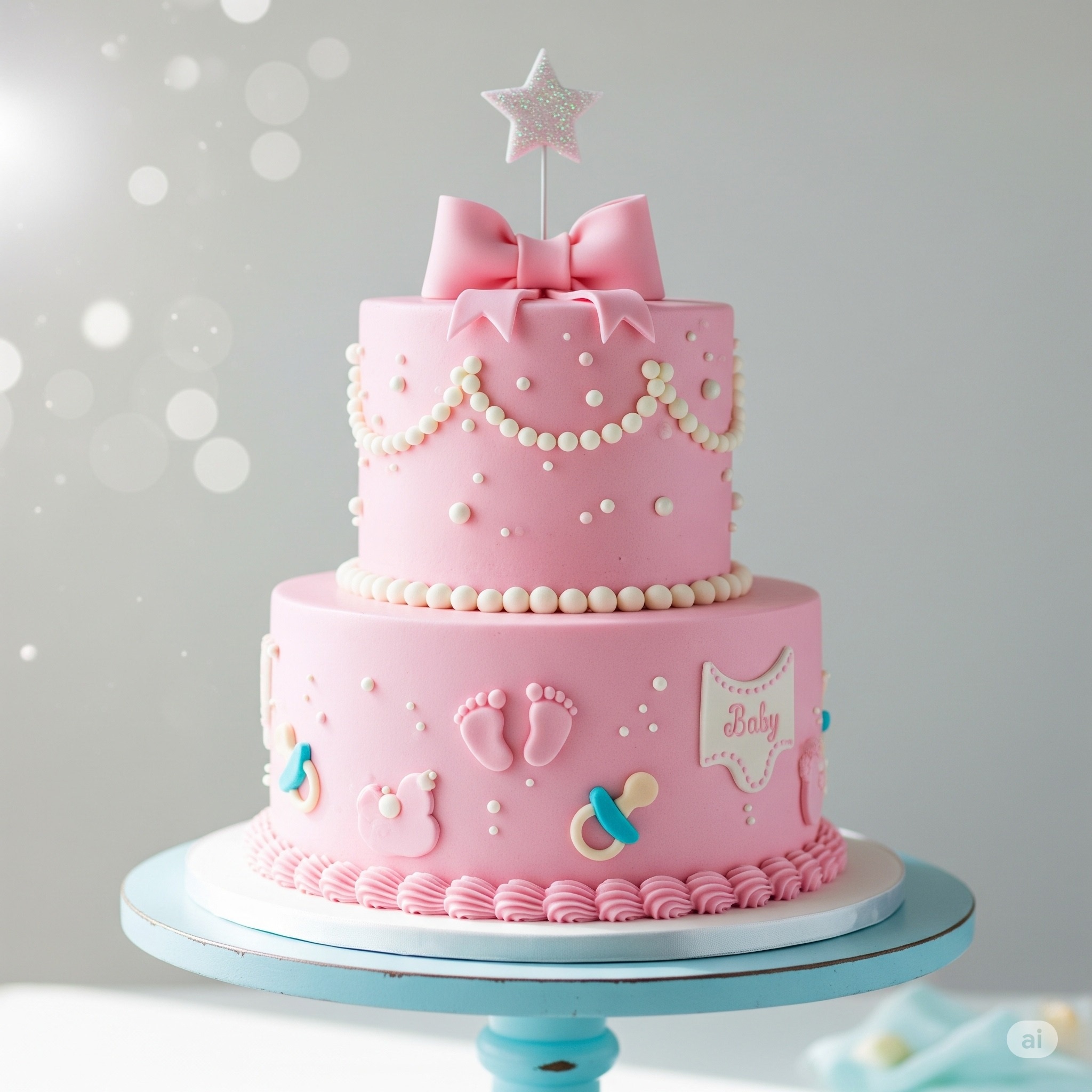 Tiny Toes & Tiaras Cake